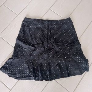 Black mini ruffle skirt